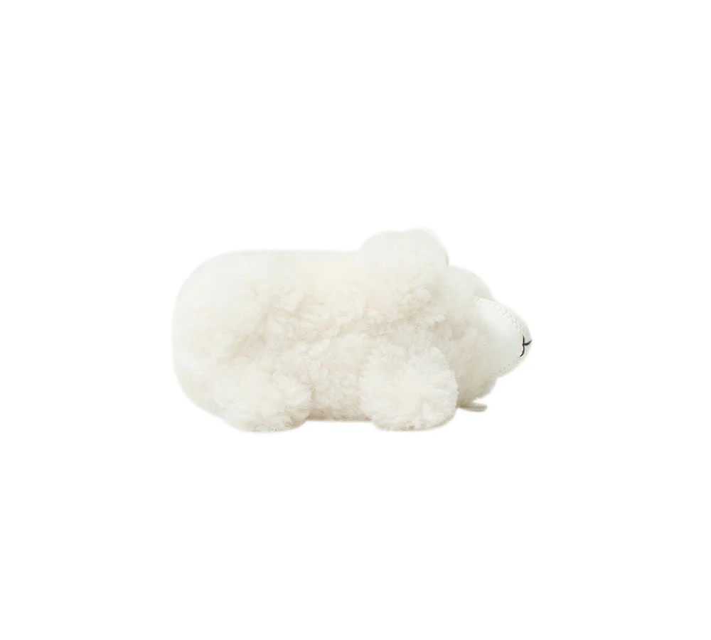Fluffy Wool Sheep Puffle Keyring - Image 6