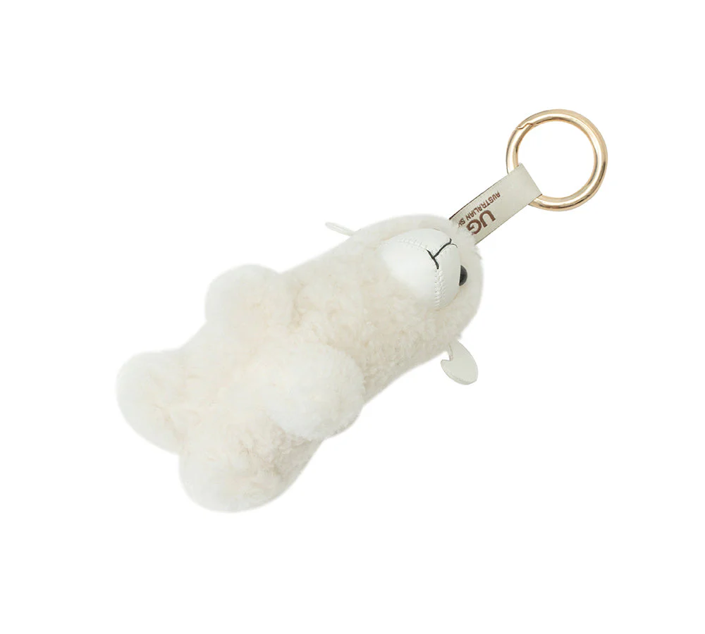 Fluffy Wool Sheep Puffle Keyring - Image 7