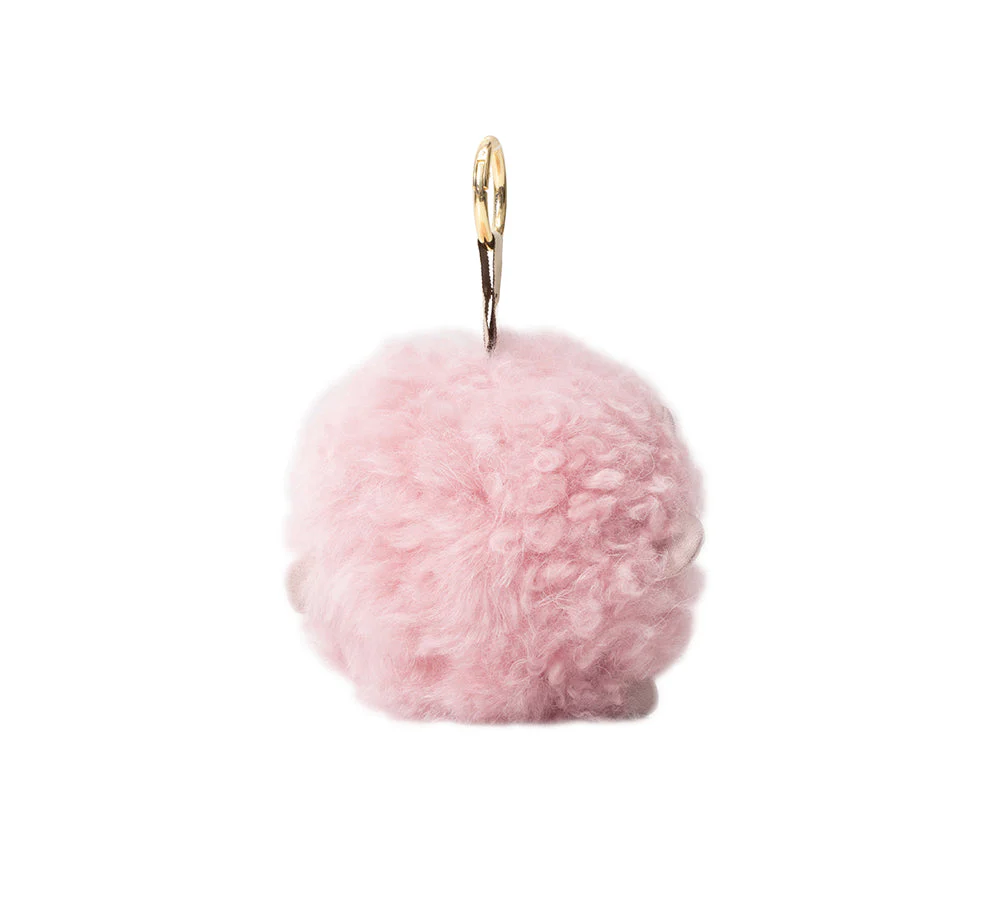 Fluffy Wool Sheep Roun Keyring - Image 12