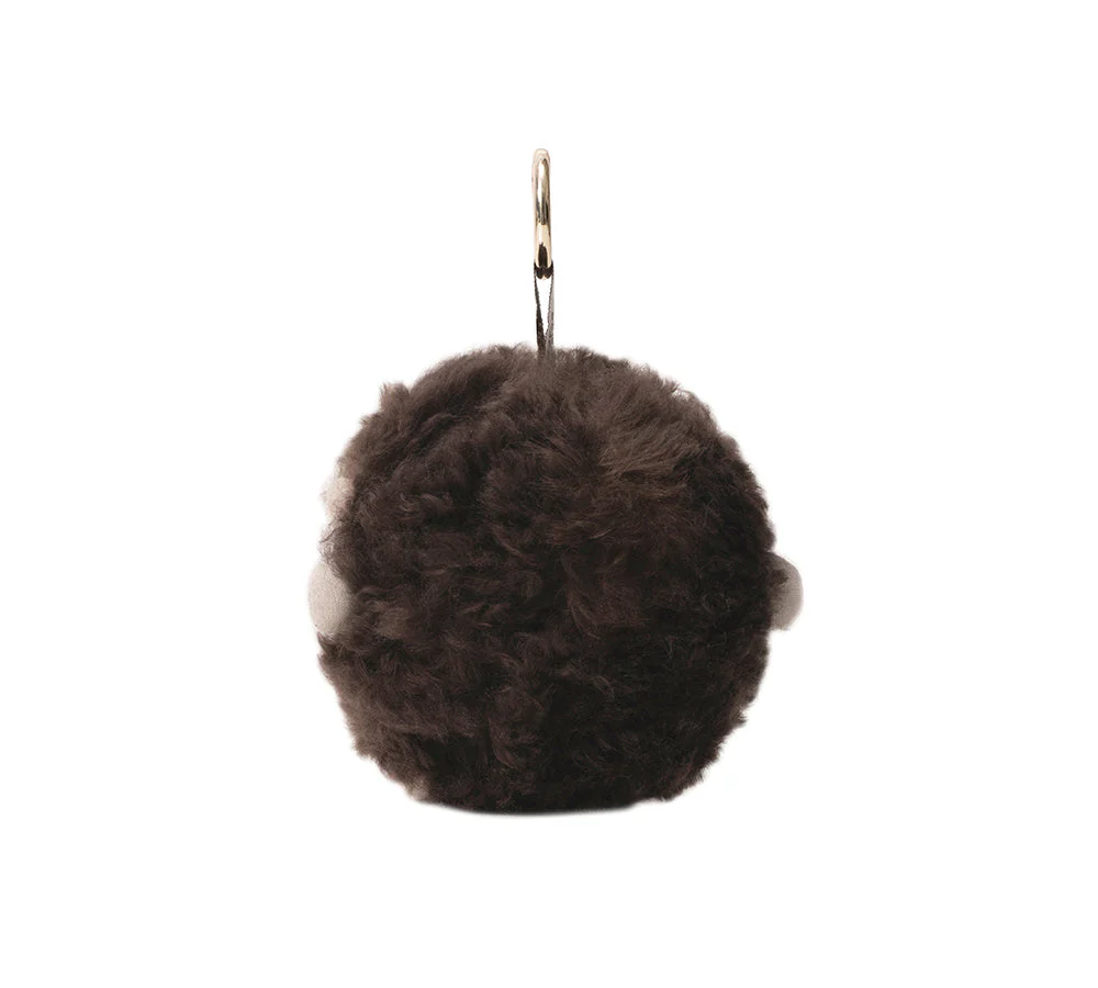 Fluffy Wool Sheep Roun Keyring - Image 17
