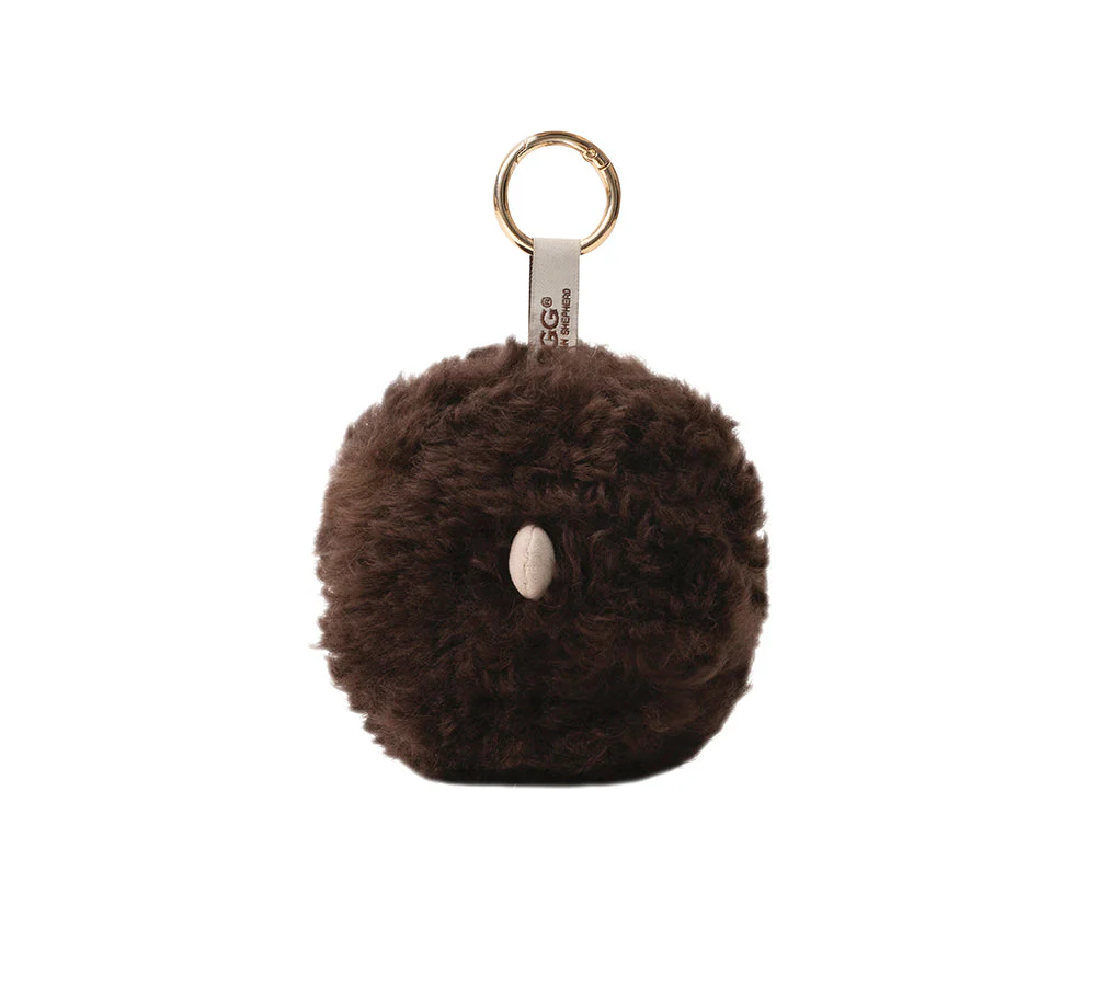 Fluffy Wool Sheep Roun Keyring - Image 18