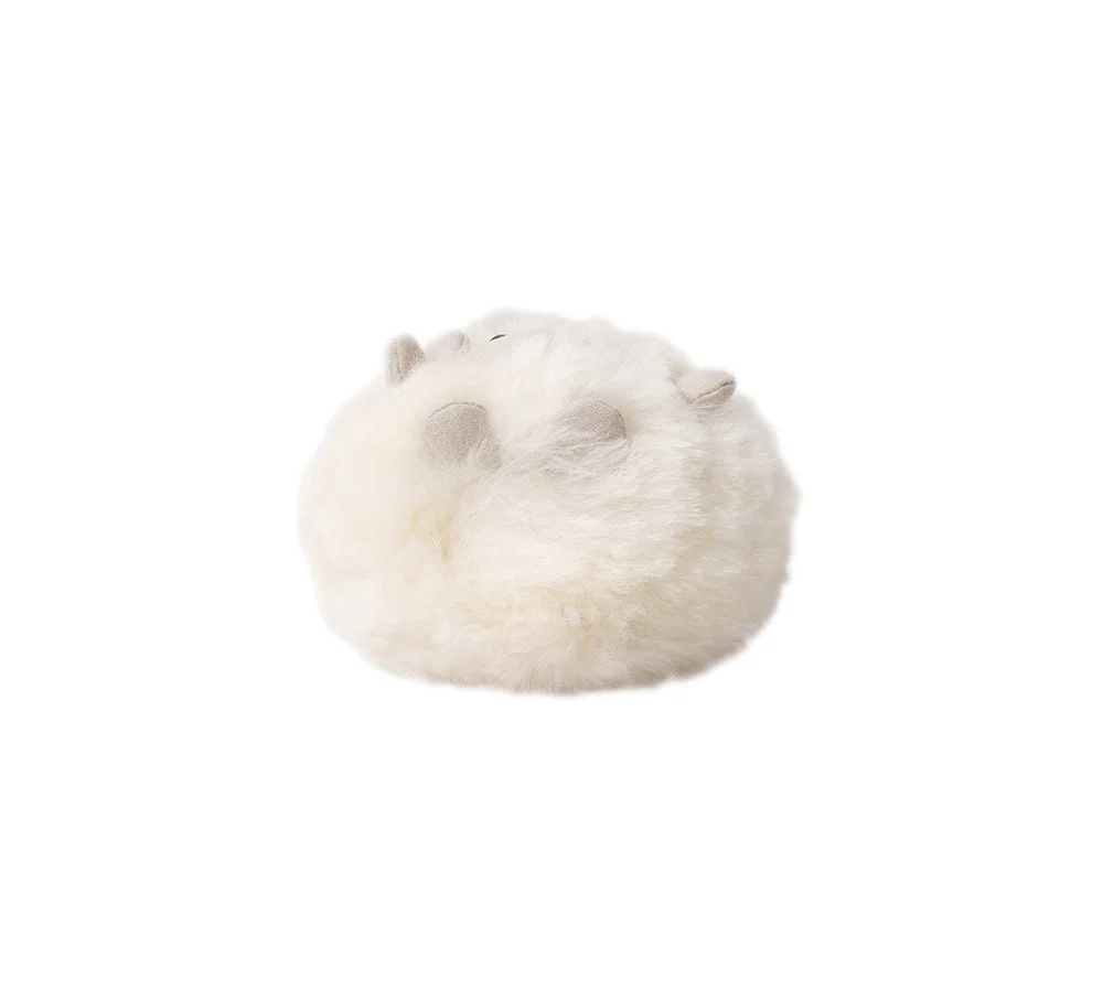 Fluffy Wool Sheep Roun Keyring - Image 6
