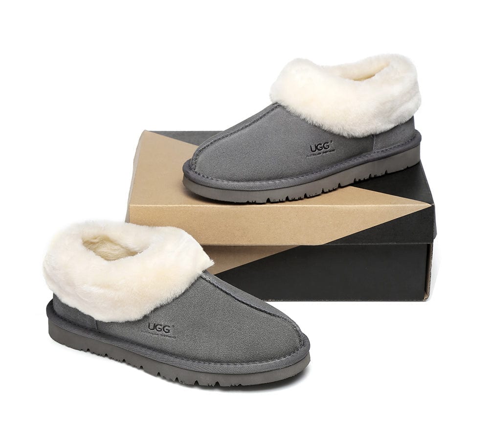 Homey Unisex Merino Sheepskin Lining Slippers Ankle Booties - Image 11