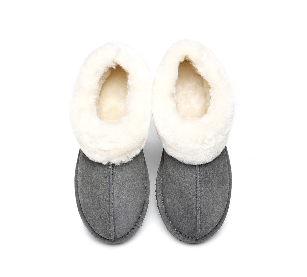Homey Unisex Merino Sheepskin Lining Slippers Ankle Booties - Image 13