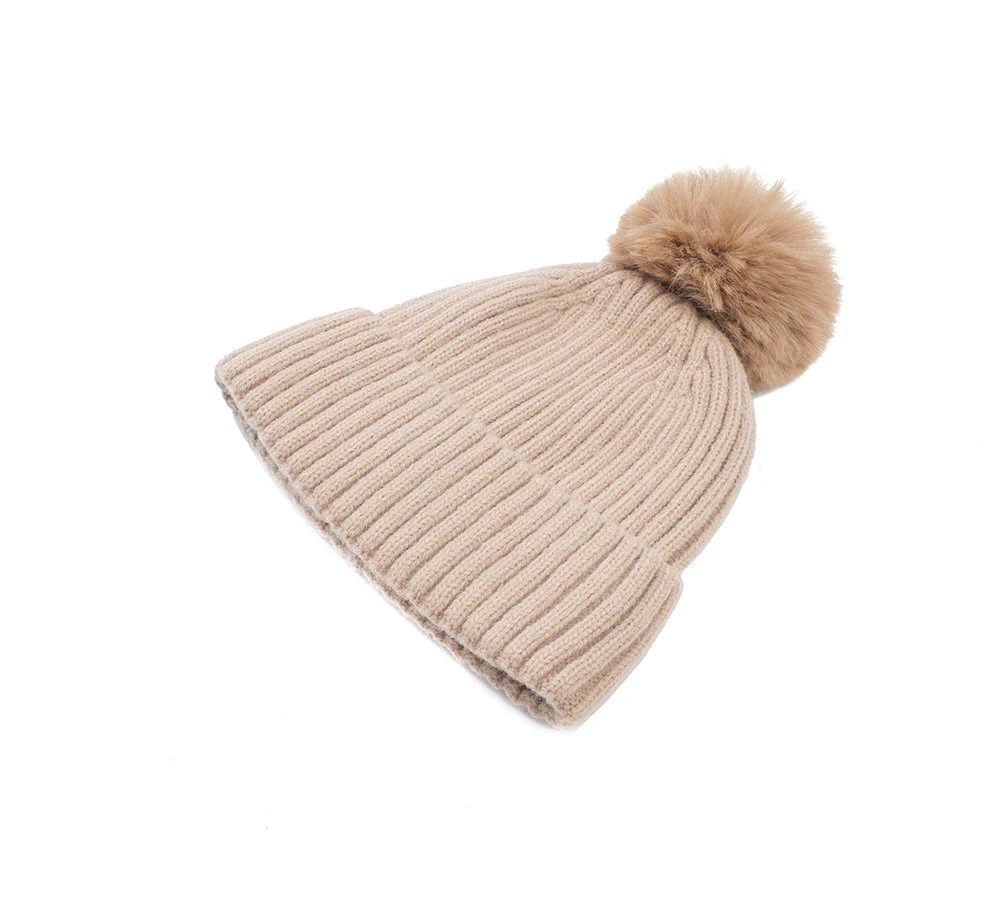 Kids Knitted Pom Pom Beanie - Image 3