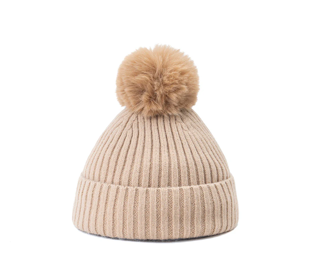 Kids Knitted Pom Pom Beanie - Image 4