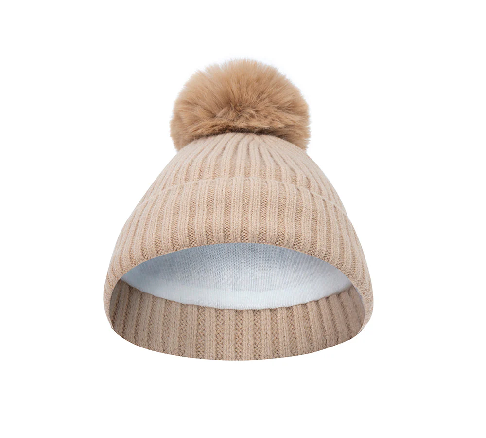 Kids Knitted Pom Pom Beanie - Image 6