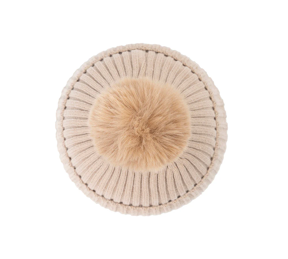Kids Knitted Pom Pom Beanie - Image 7