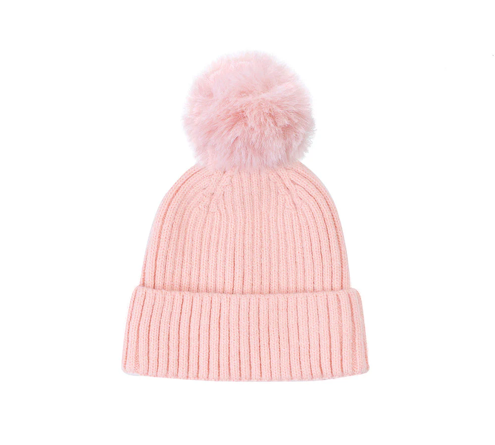 Kids Knitted Pom Pom Beanie - Image 8
