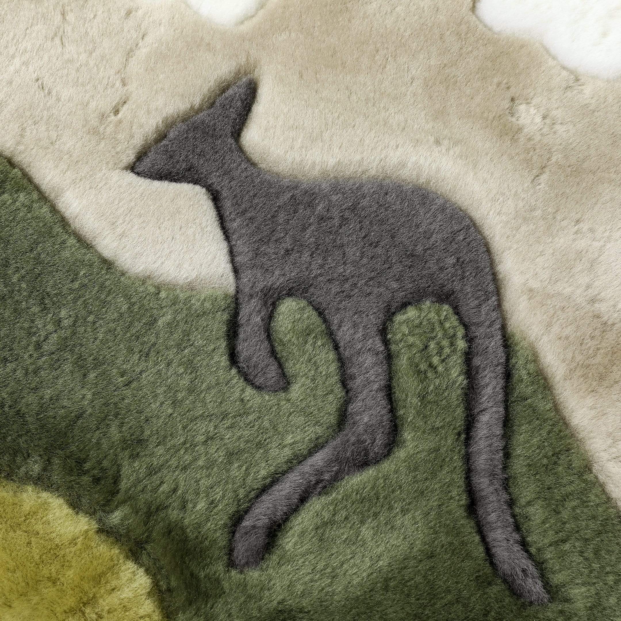 Kids Koala/Star Moon/Rocket/Chessboard/Kangaroo Graphic Pattern Wool Cushion - Image 6
