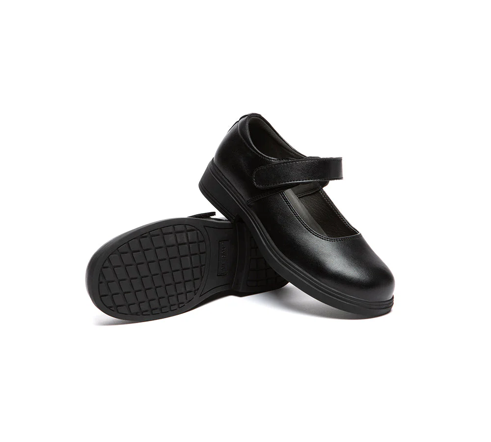 Kids Senior Black Leather School Shoes Chris - Image 2