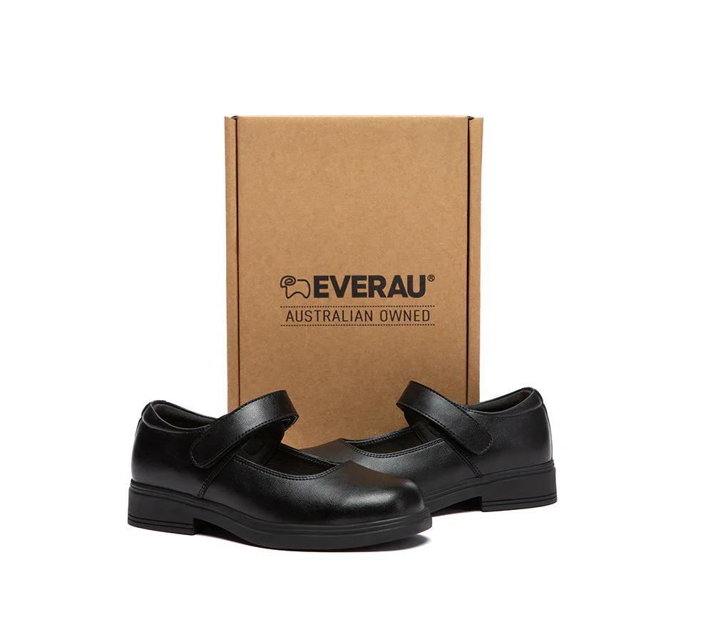 Kids Senior Black Leather School Shoes Chris - Image 3