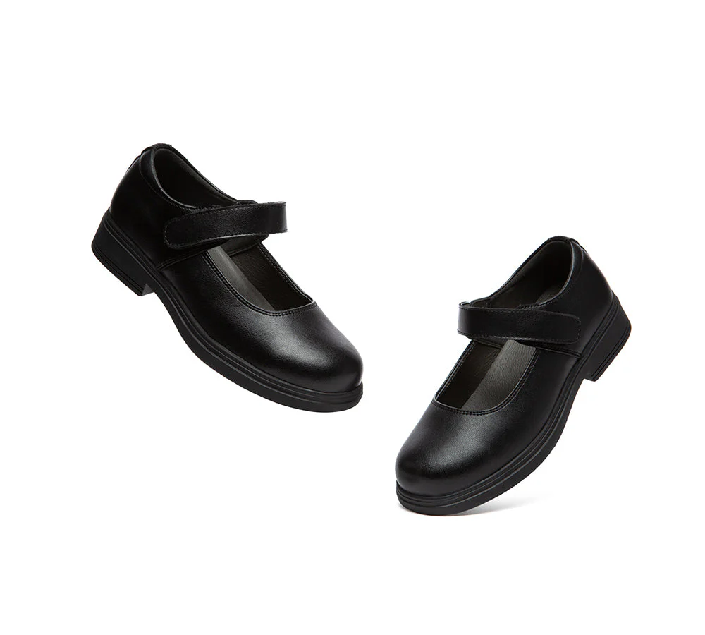 Kids Senior Black Leather School Shoes Chris - Image 4