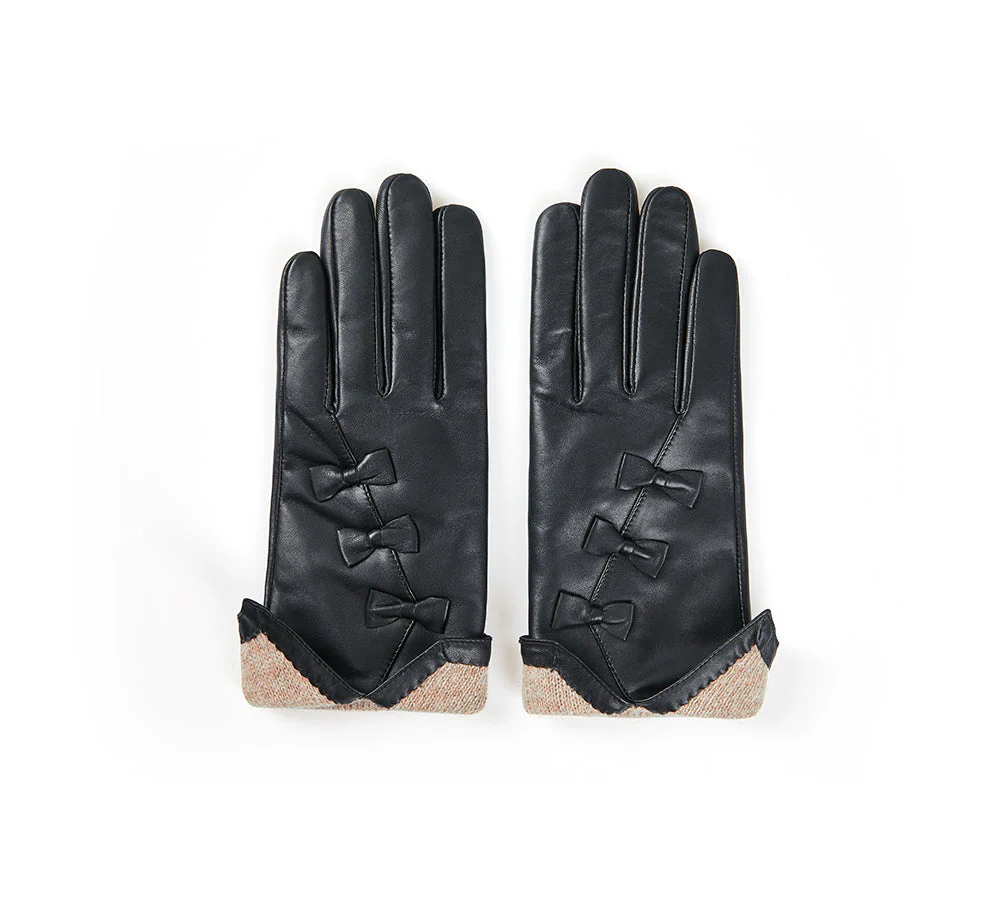 Ladies Sheepskin Wool Leather Gloves Belinda - Image 3