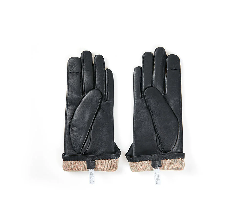 Ladies Sheepskin Wool Leather Gloves Belinda - Image 4