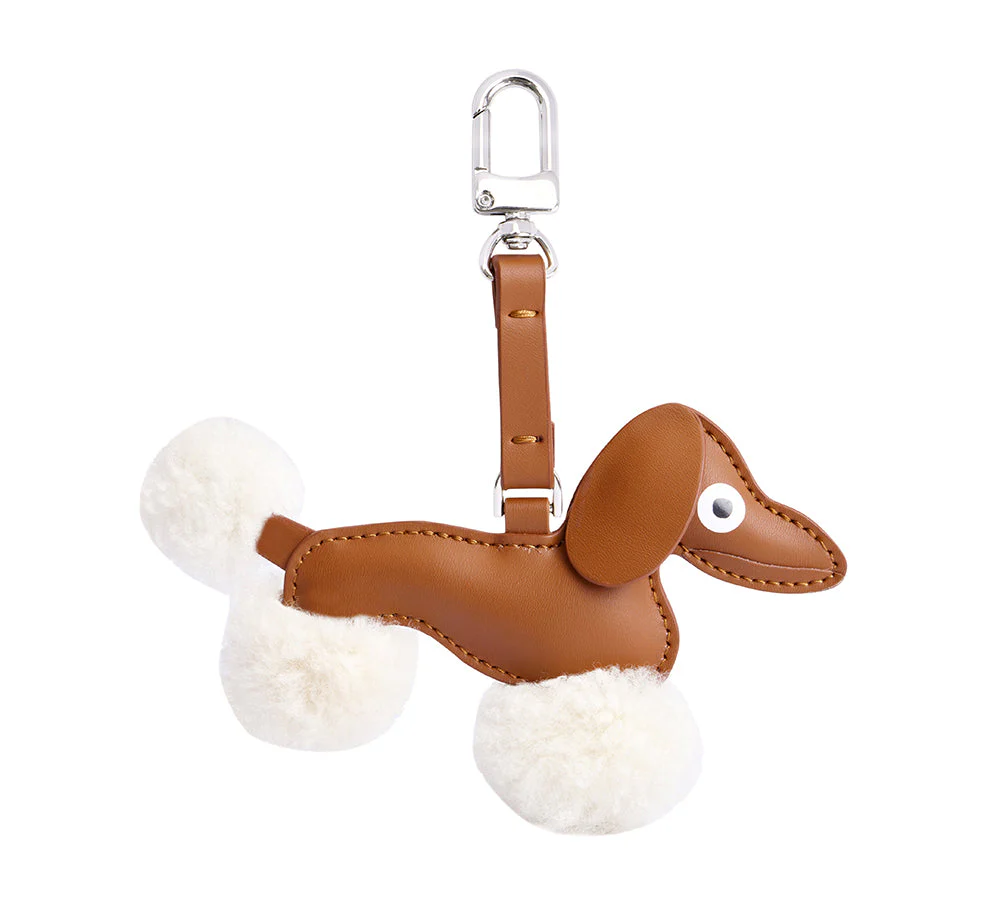 Leather Dog Bag Charm Fluppy