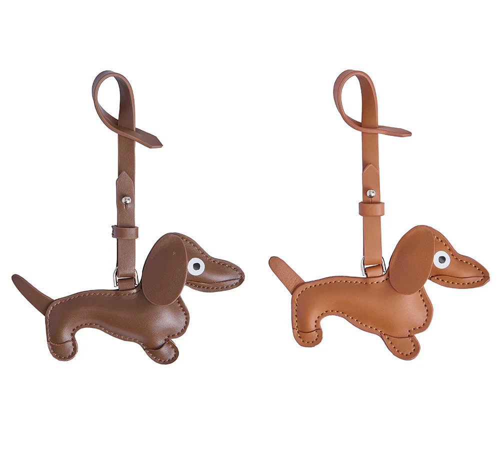 Leather Dog Bag Charm Ruffin