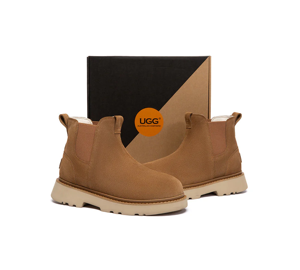 Men Boots Leather Chelsea Casual Shoes Dravor - Image 3