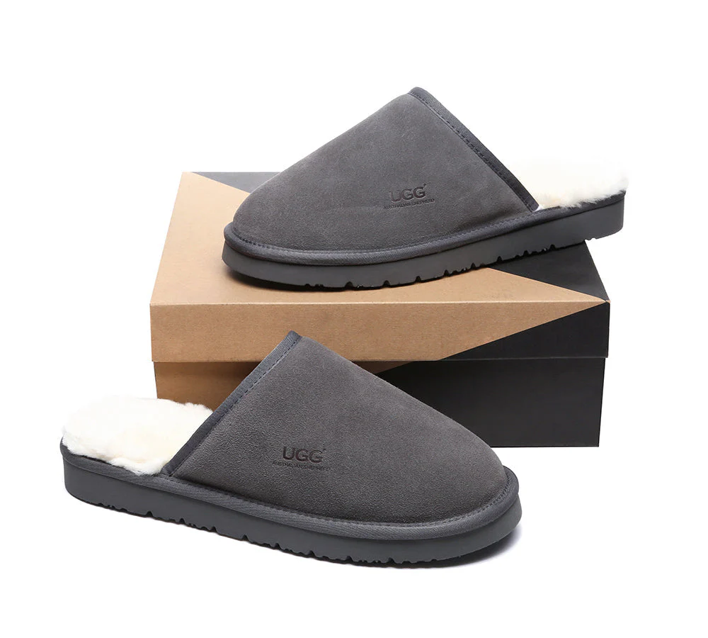 Men Slippers Sheepskin Wool Nonslip Home Slippers Cruz - Image 10
