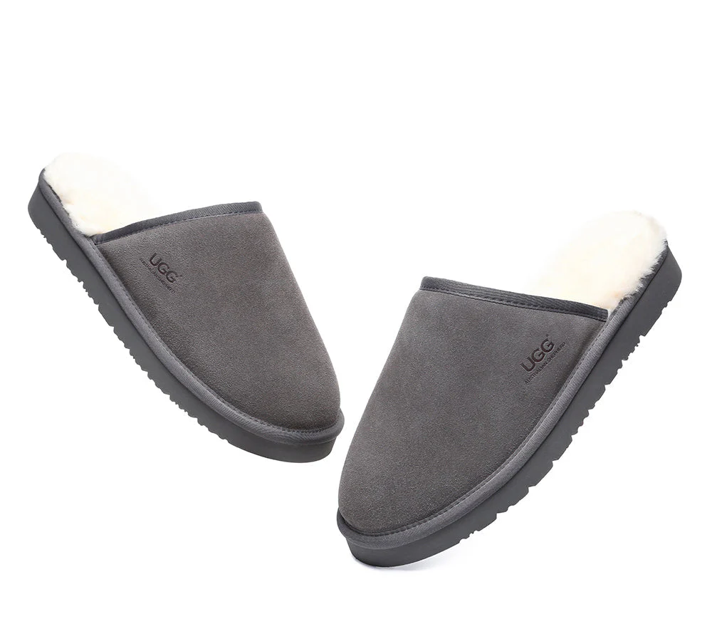 Men Slippers Sheepskin Wool Nonslip Home Slippers Cruz - Image 11