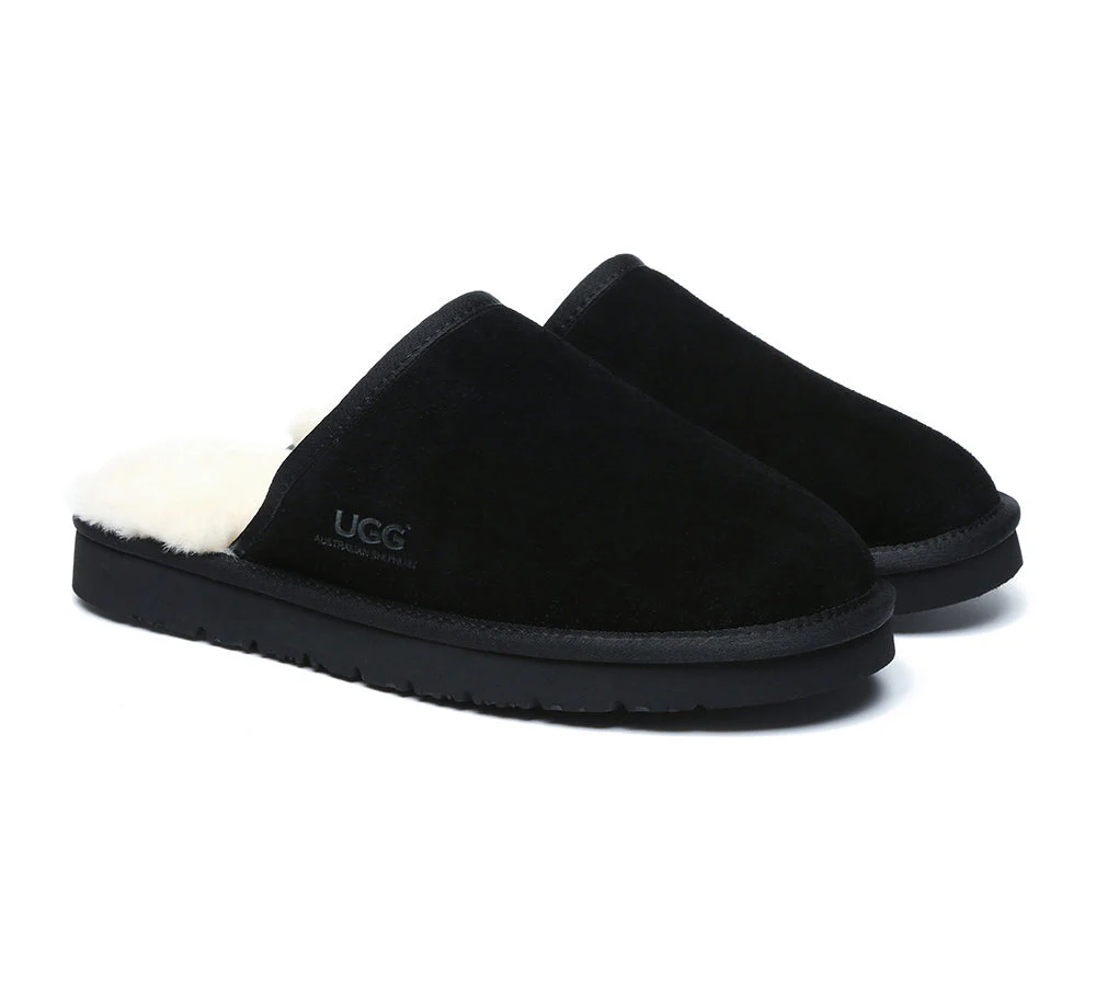 Men Slippers Sheepskin Wool Nonslip Home Slippers Cruz - Image 14