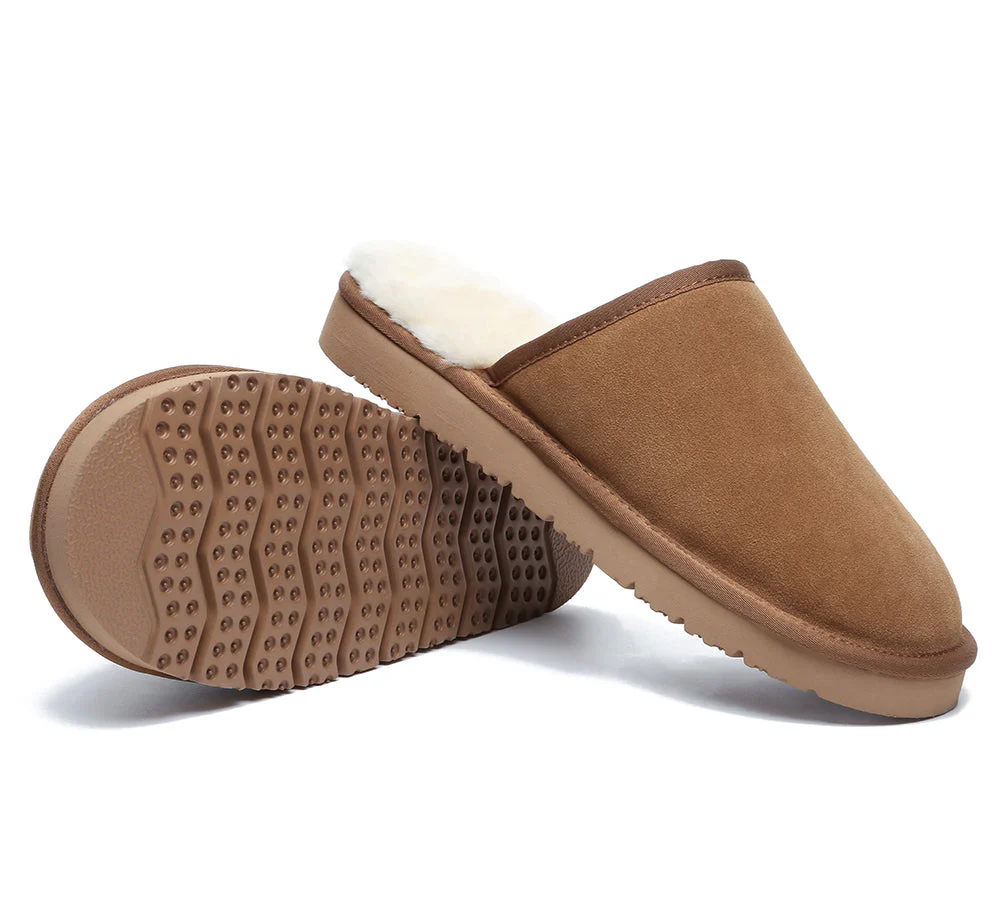Men Slippers Sheepskin Wool Nonslip Home Slippers Cruz - Image 3