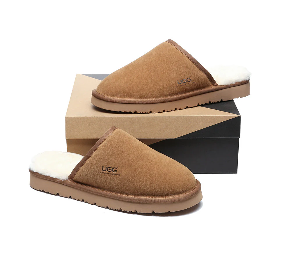 Men Slippers Sheepskin Wool Nonslip Home Slippers Cruz - Image 4