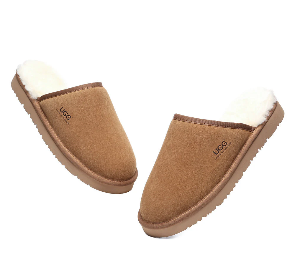 Men Slippers Sheepskin Wool Nonslip Home Slippers Cruz - Image 5
