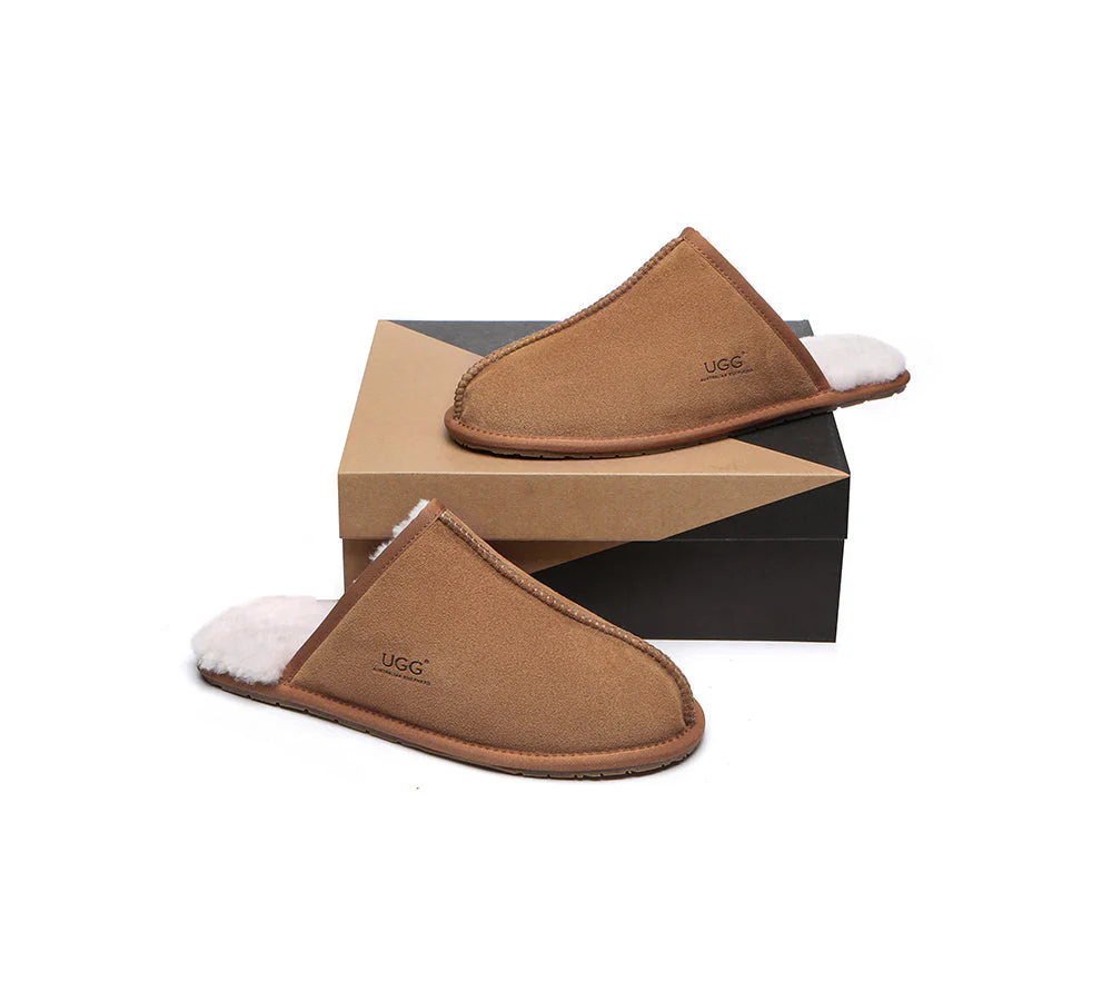 Men UGG Slippers Sheepskin Wool Home Slippers Bennett - Image 4