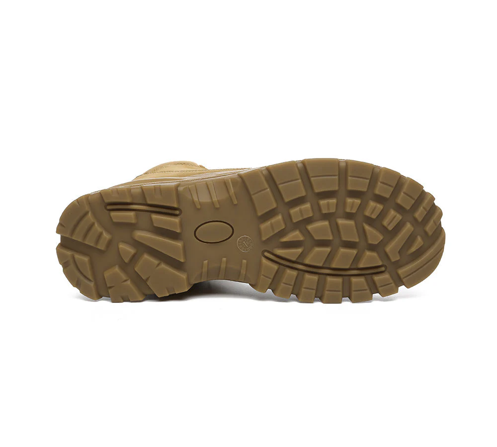 Men Work Boots Leo Safety Lace Up Zip Steel Toe Shoes - Image 7