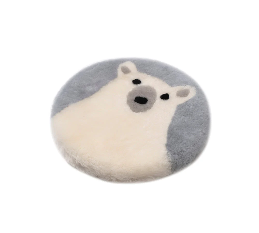 Round Australian Sheepskin Wool Cushion - Image 15