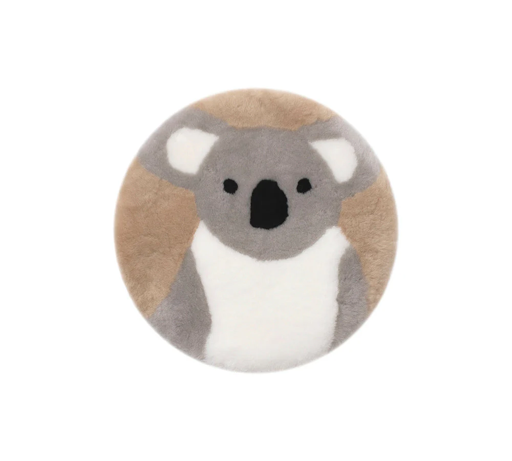 Round Australian Sheepskin Wool Cushion - Image 2