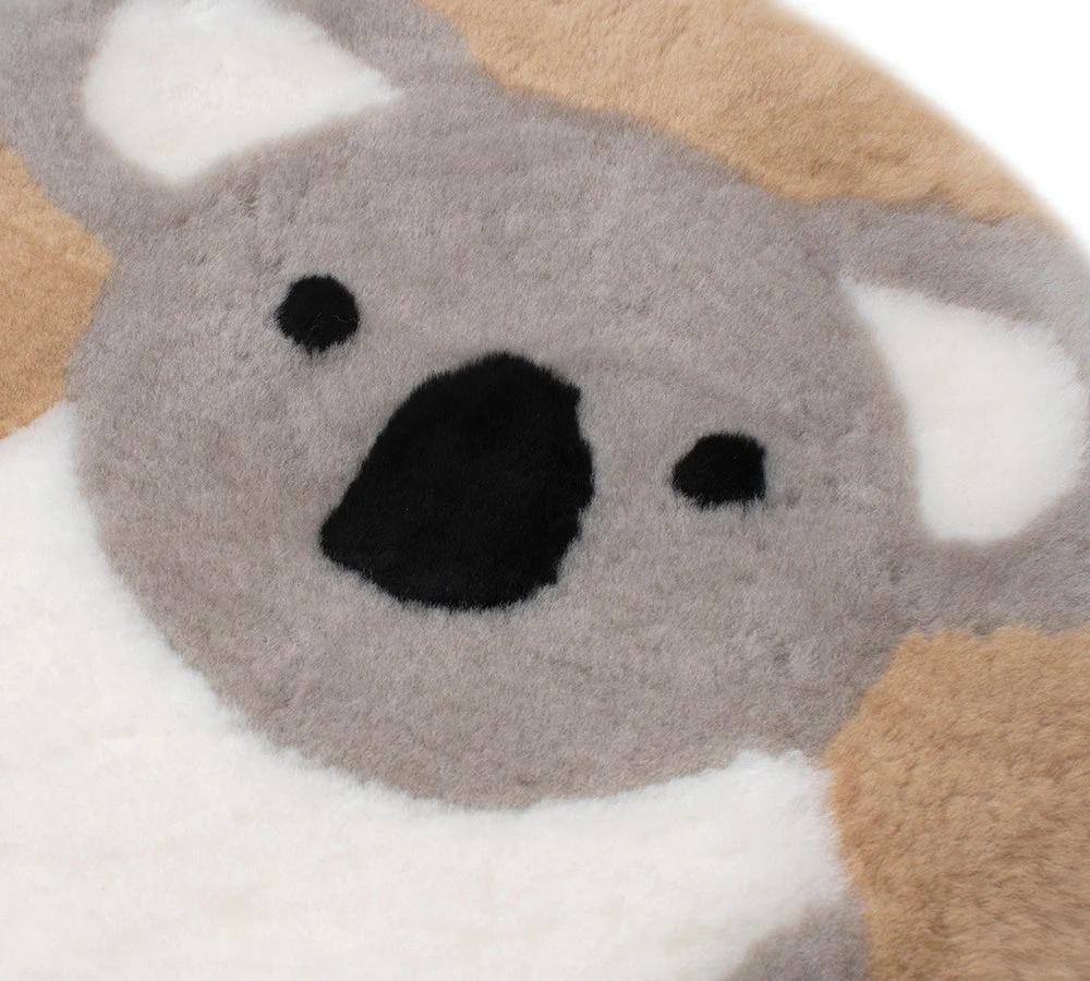 Round Australian Sheepskin Wool Cushion - Image 5