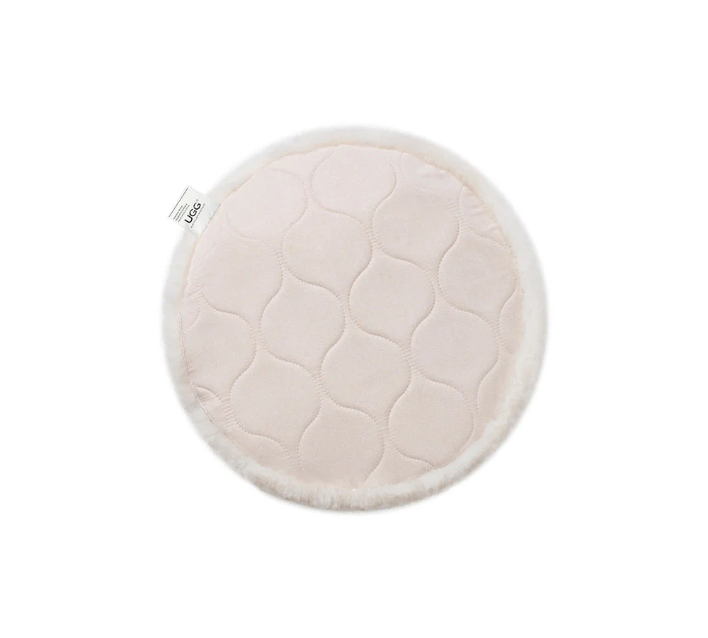 Round Australian Sheepskin Wool Cushion - Image 8