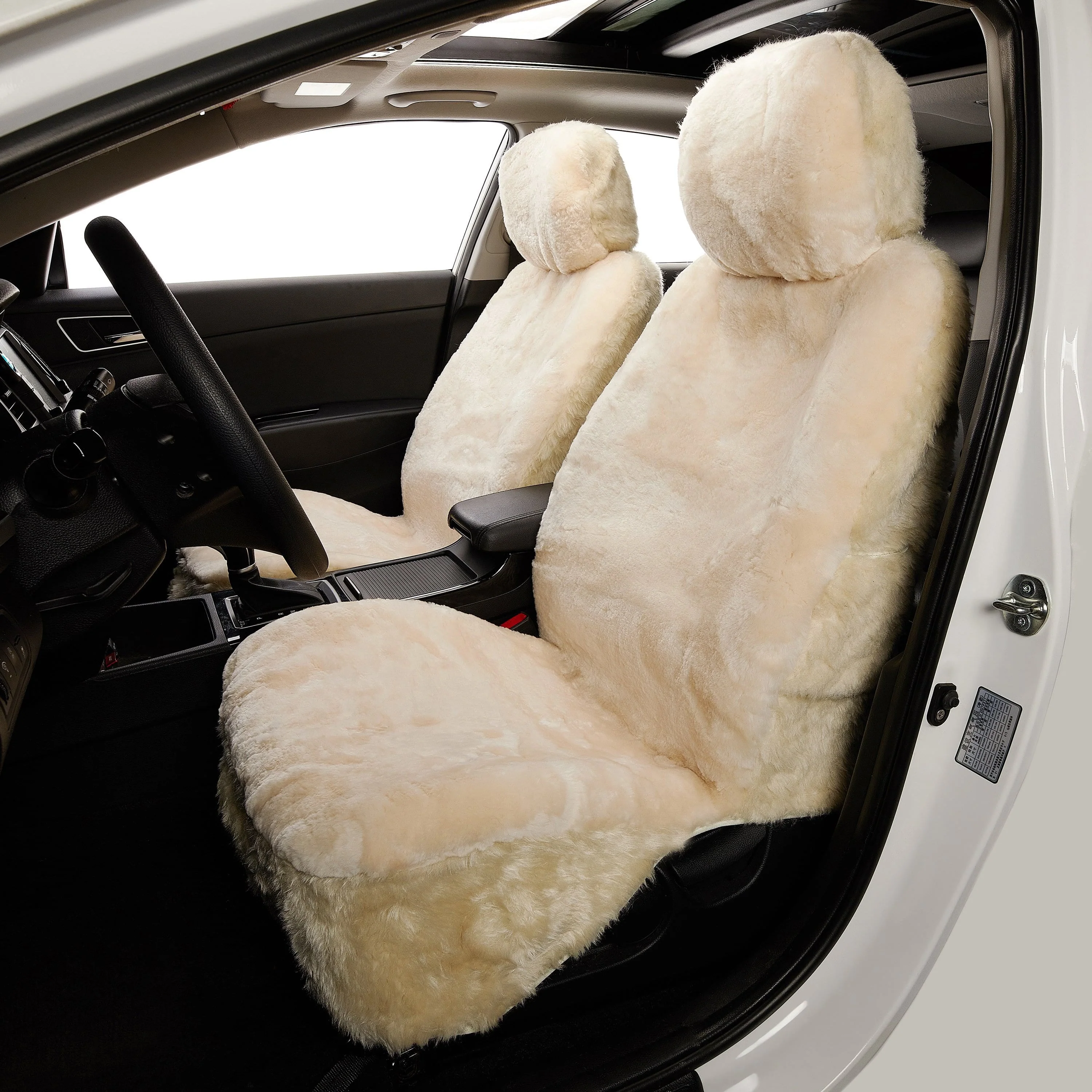 Sheepskin Car Seats Cover Protector Set - Image 3