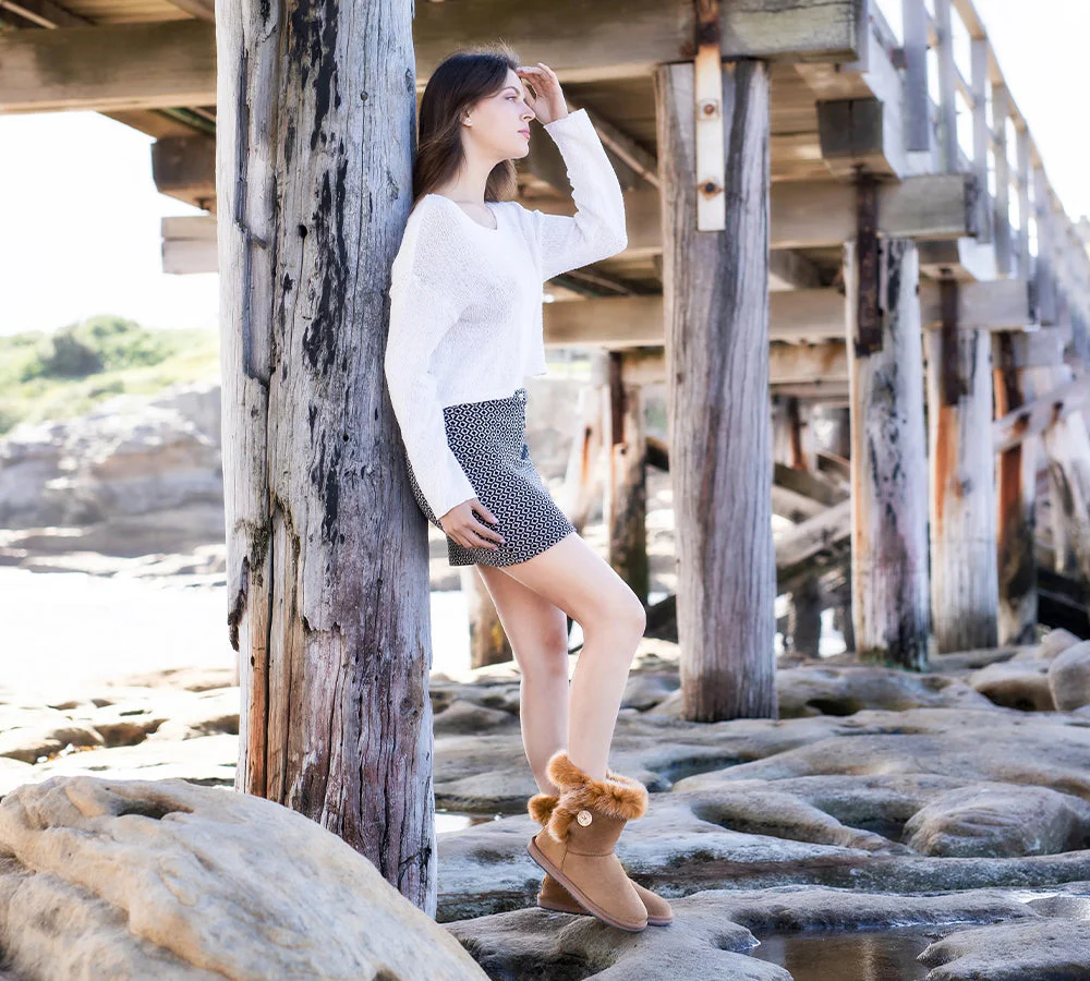 Short Button Boots Donna - Image 2