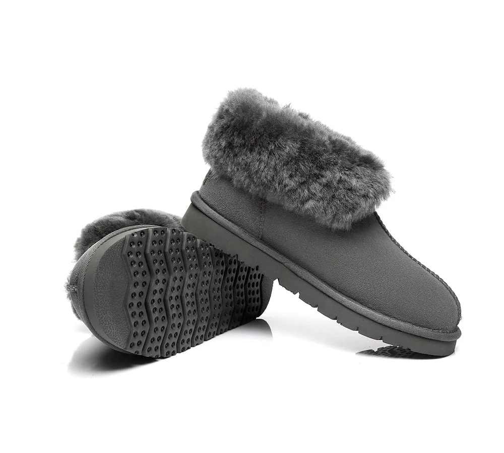 Slippers, Australia Premium Double Face Sheepskin,Unisex Ankle Collar Slipper Mallow - Image 11