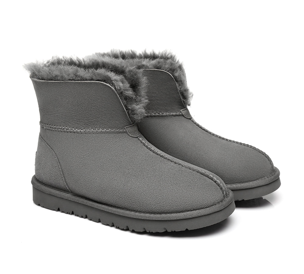 Slippers, Australia Premium Double Face Sheepskin,Unisex Ankle Collar Slipper Mallow - Image 16