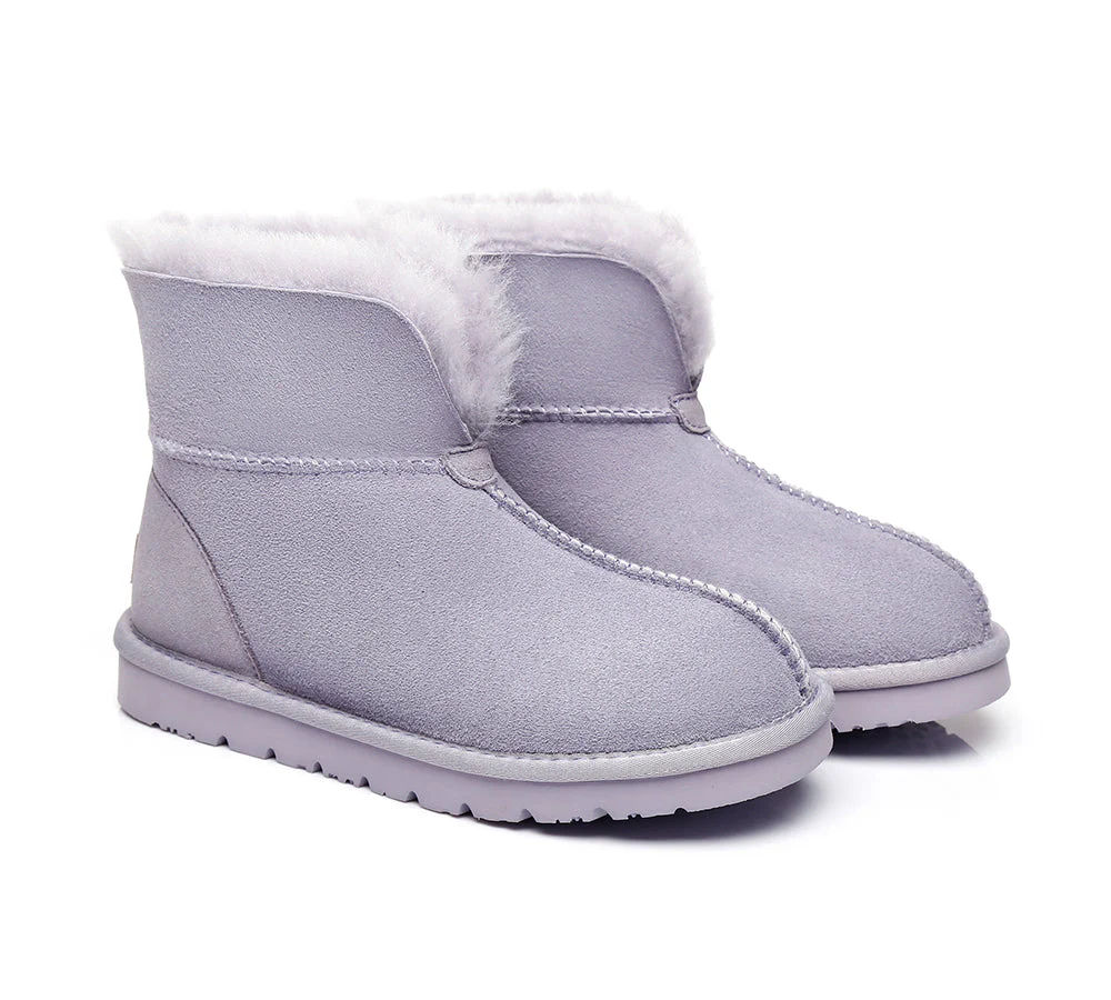 Slippers, Australia Premium Double Face Sheepskin,Unisex Ankle Collar Slipper Mallow - Image 23