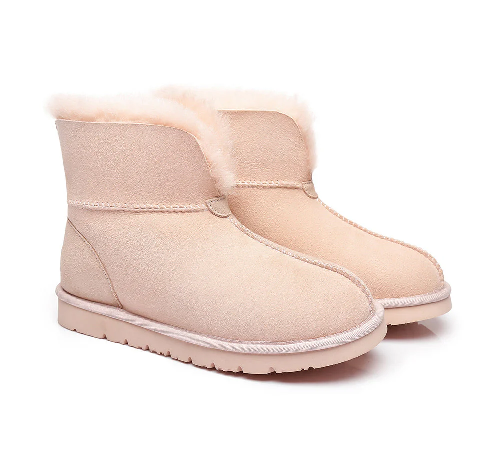 Slippers, Australia Premium Double Face Sheepskin,Unisex Ankle Collar Slipper Mallow - Image 30