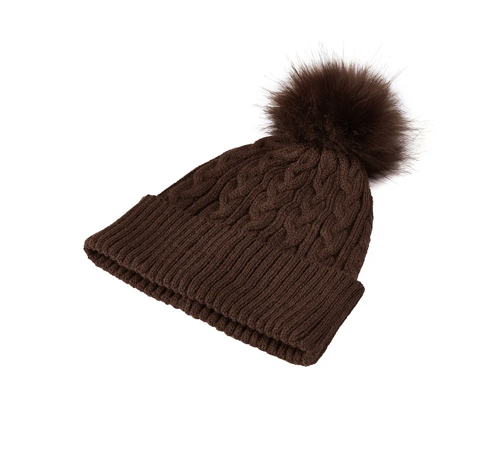 Soft Wool Blend Pom Pom Beanie Conira Hat - Image 11