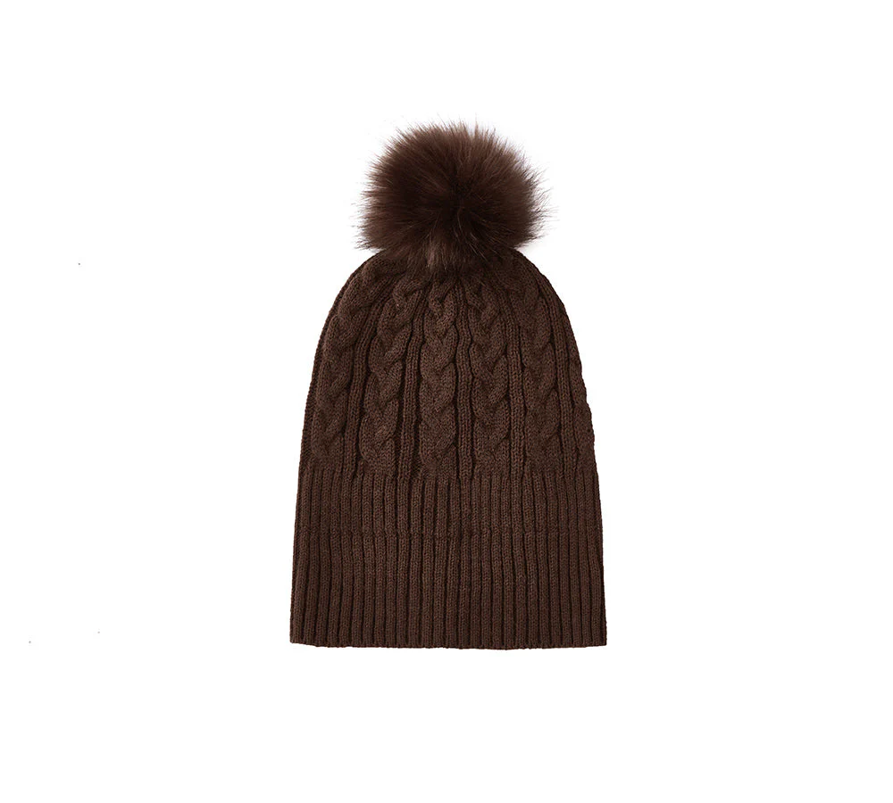 Soft Wool Blend Pom Pom Beanie Conira Hat - Image 12