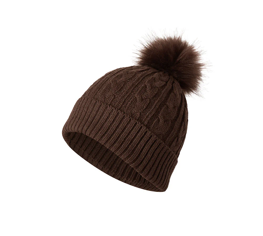 Soft Wool Blend Pom Pom Beanie Conira Hat - Image 13