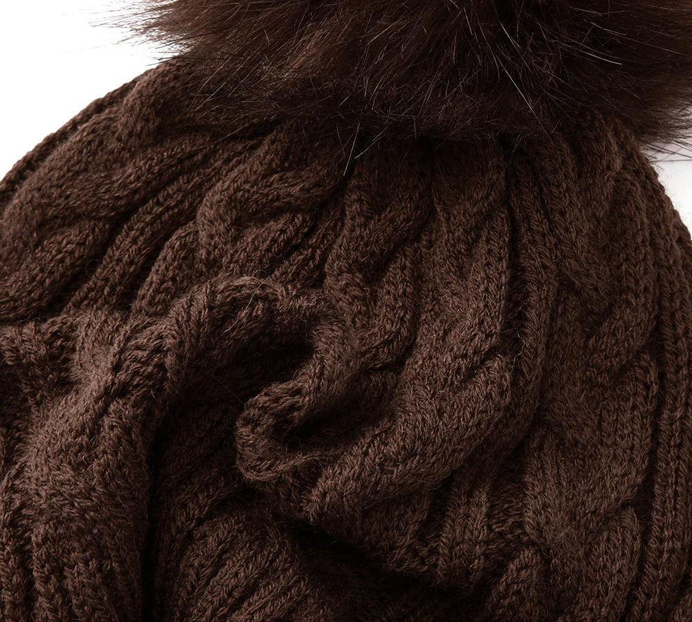 Soft Wool Blend Pom Pom Beanie Conira Hat - Image 17