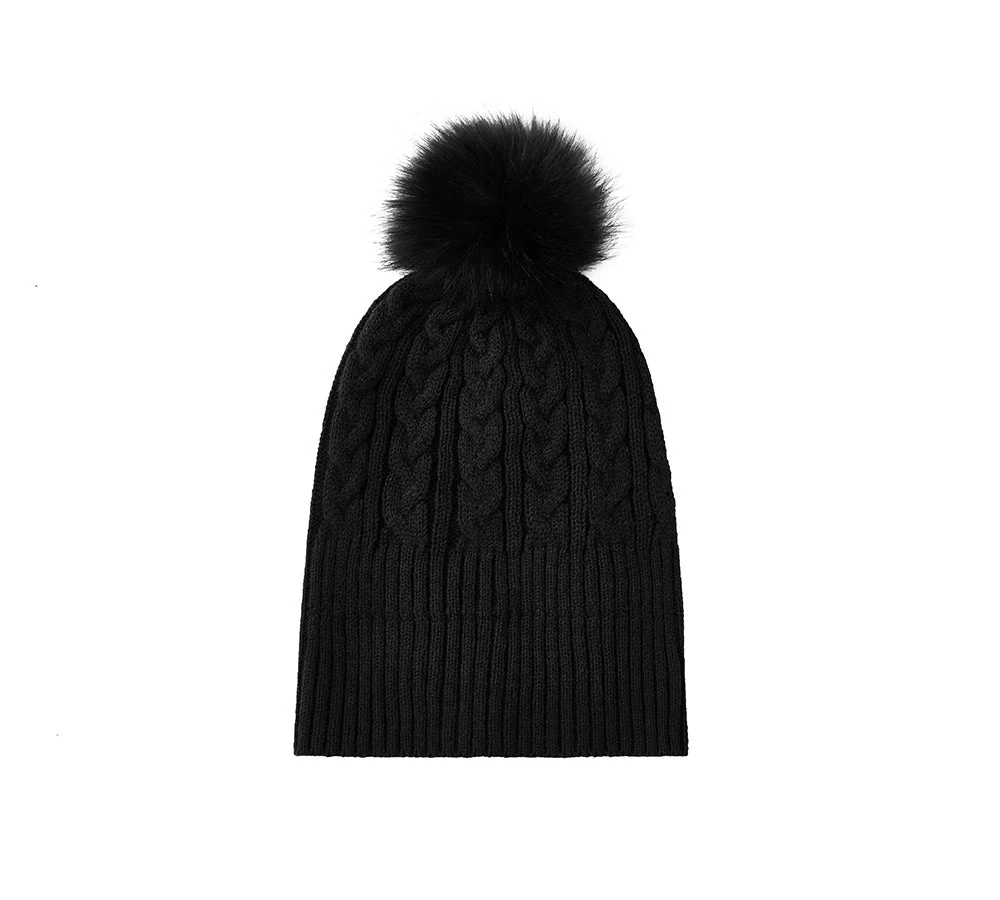 Soft Wool Blend Pom Pom Beanie Conira Hat - Image 20