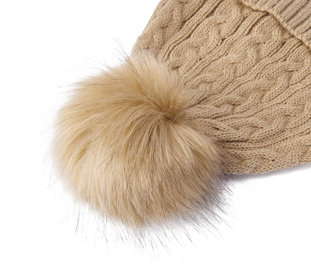 Soft Wool Blend Pom Pom Beanie Conira Hat - Image 7