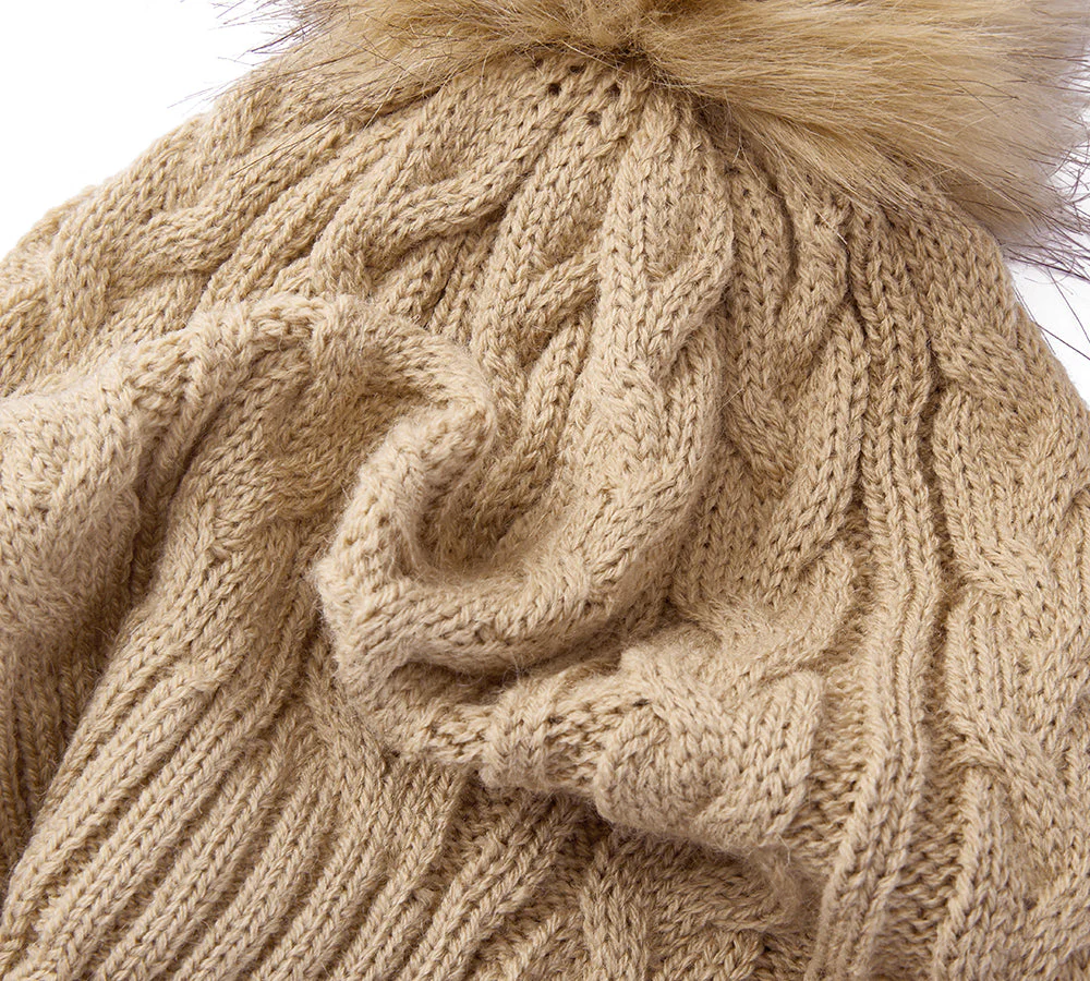 Soft Wool Blend Pom Pom Beanie Conira Hat - Image 9