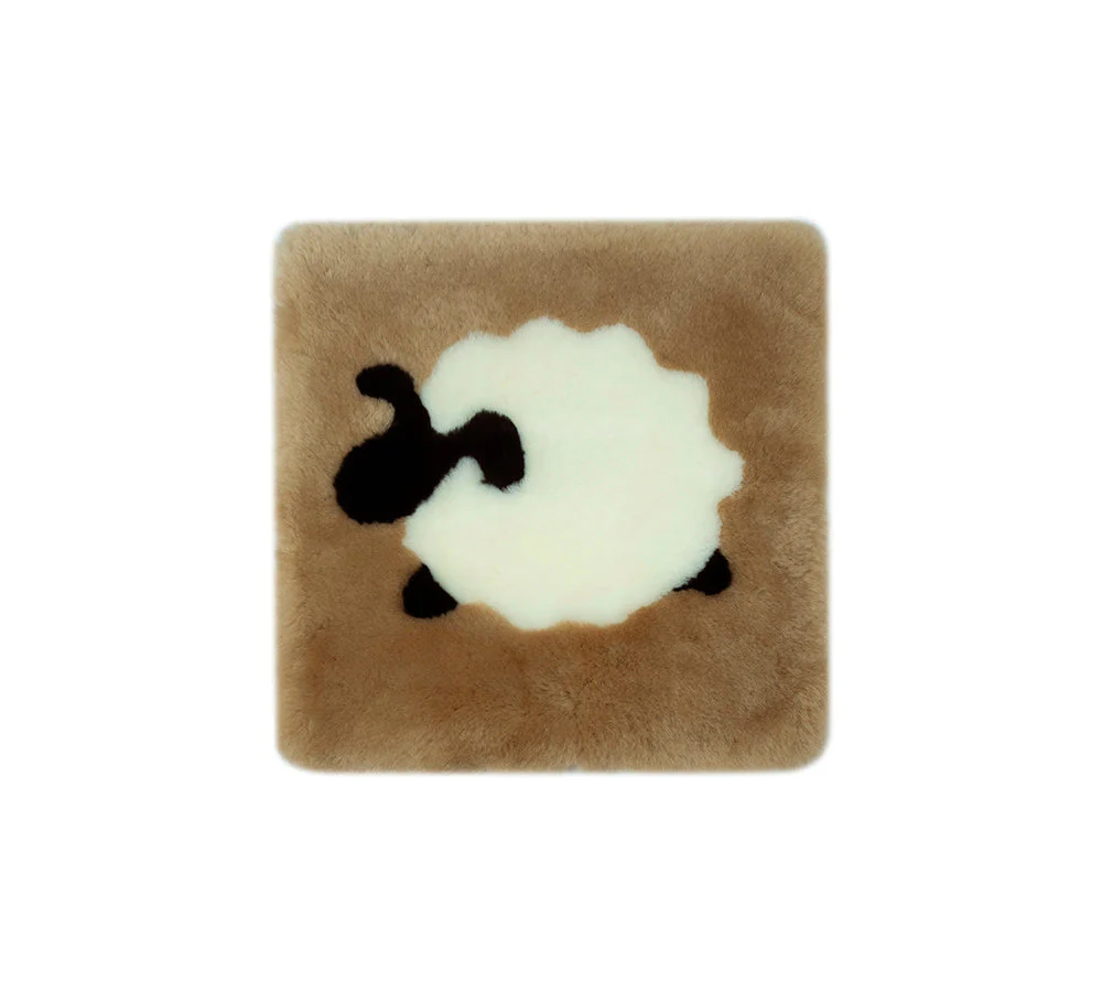 Square Australian Sheepskin Wool Cushion - Image 10