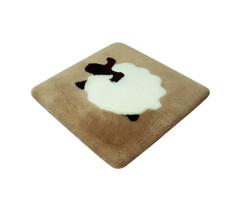 Square Australian Sheepskin Wool Cushion - Image 11