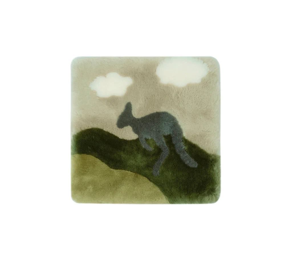 Square Australian Sheepskin Wool Cushion - Image 6